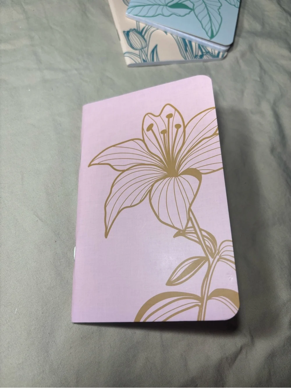 New Floral Notebooks Set of 3 with Gold Accents Journal Diary